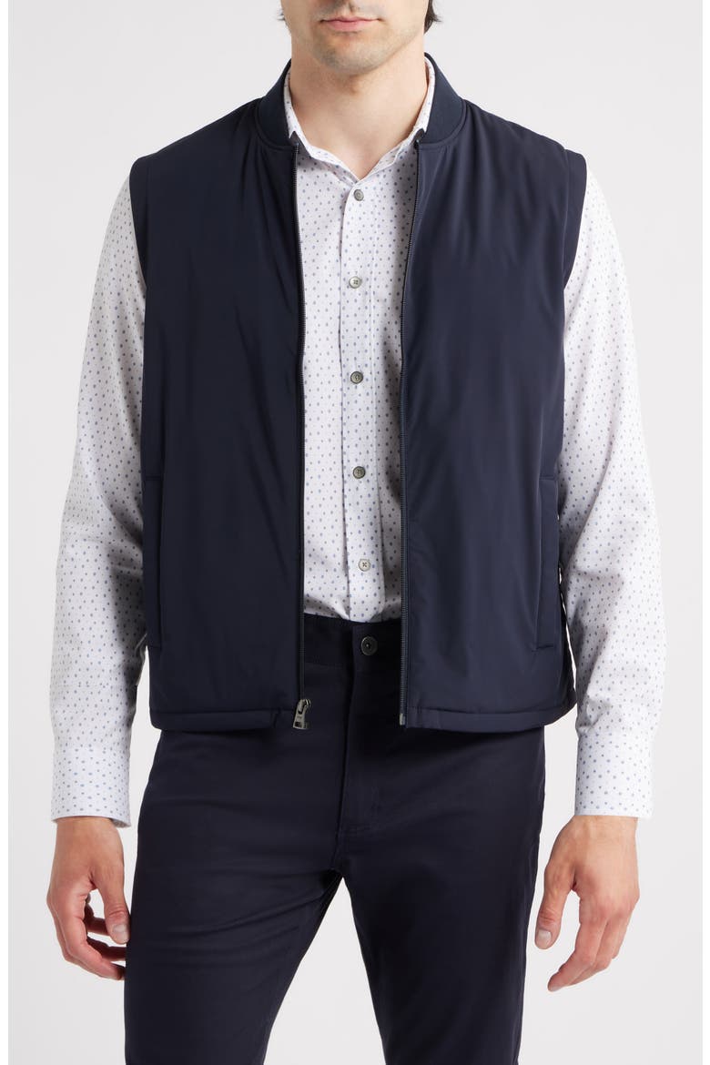 Water Resistant Stretch Nylon Vest, Main, color, NAVY