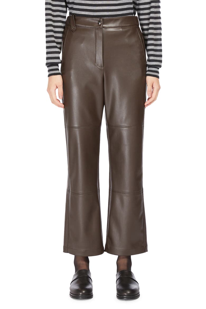 Struzzo Faux Leather Pants, Main, color, BROWN