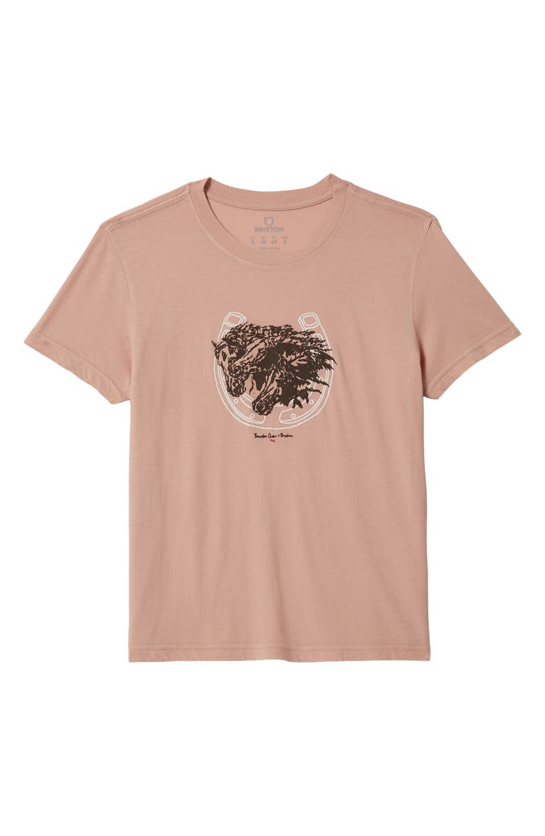 Brixton Pony Club Cotton Graphic T-Shirt, Alternate, color, Silver Pink