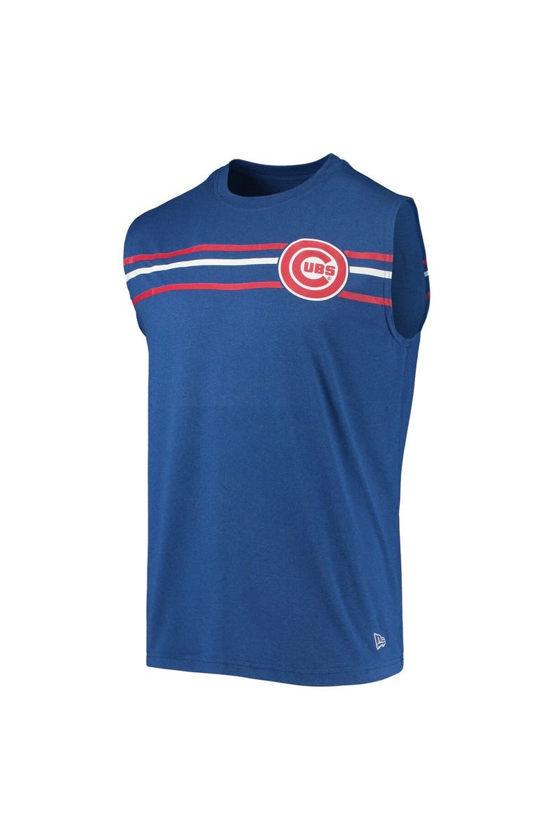 New Era Men's New Era Heathered Royal Chicago Cubs Muscle Tank Top, Alternate, color, 