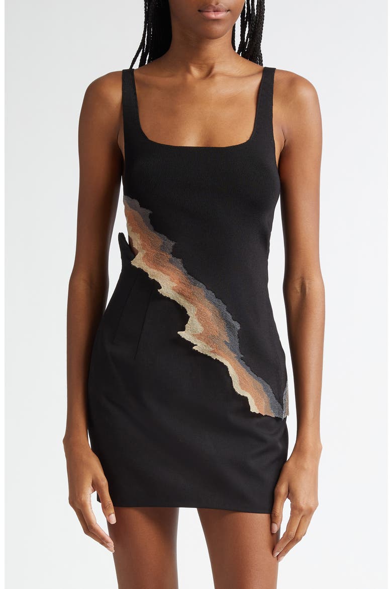 Flame Asymmetric Tank Top (Nordstrom Exclusive), Main, color, BLACK FLAME