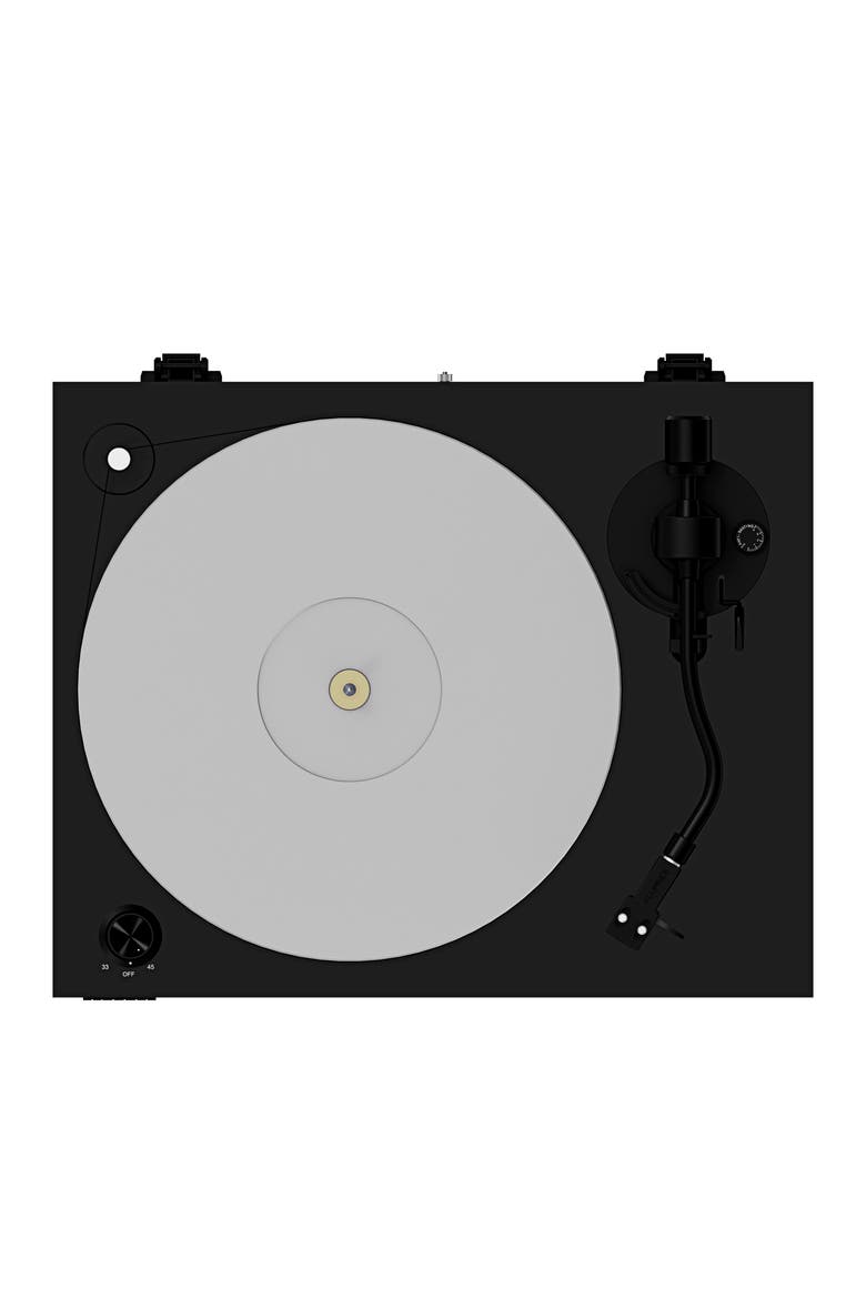 Reference High Fidelity Vinyl Turntable Record Player Ortofon Cartridge, Alternate, color, Piano Black