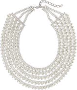 CRISTABELLE Crystal & Imitation Pearl Multistrand Collar Necklace
