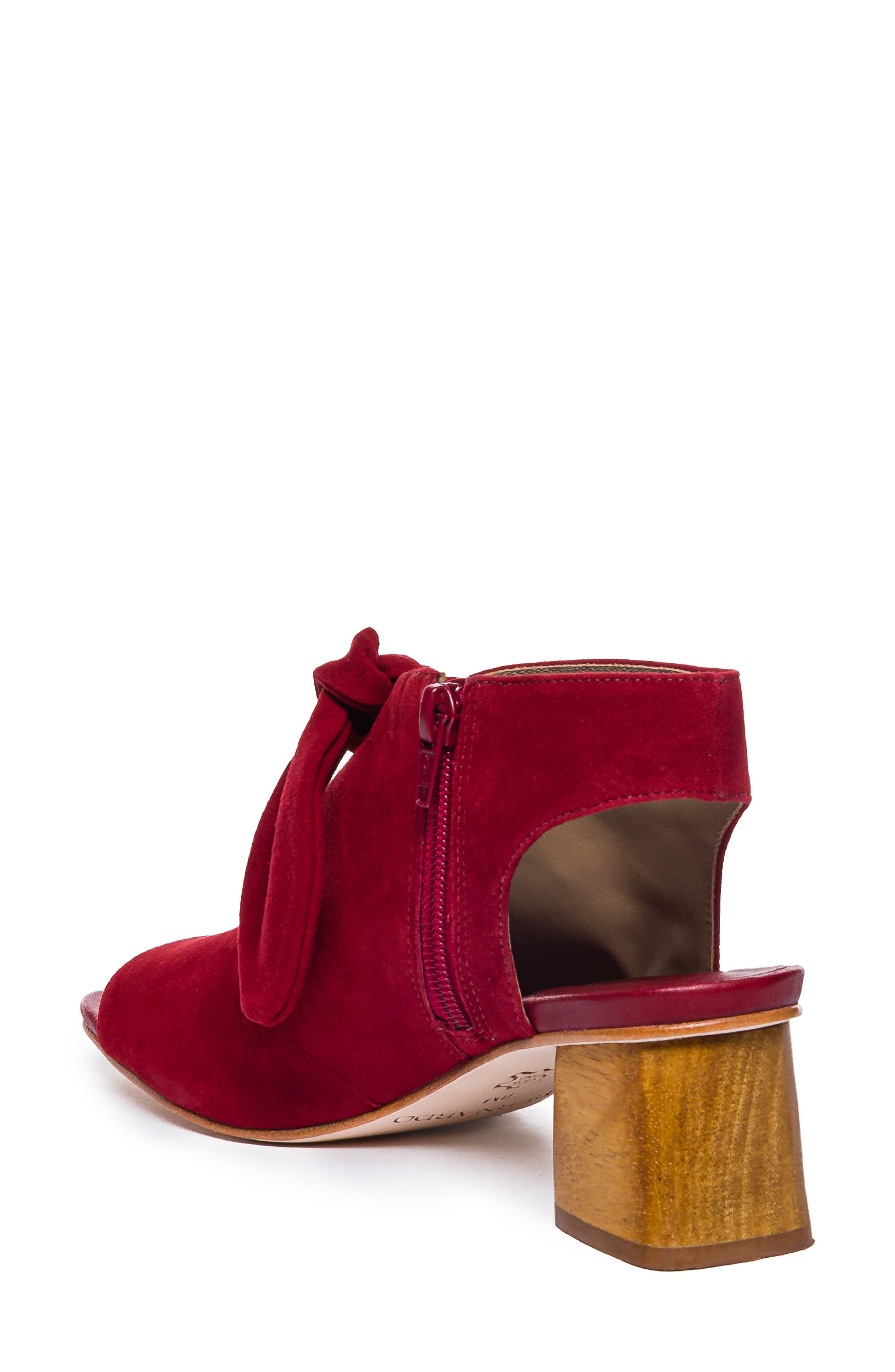 Lizzie Sandal, Alternate, color, DARK RED