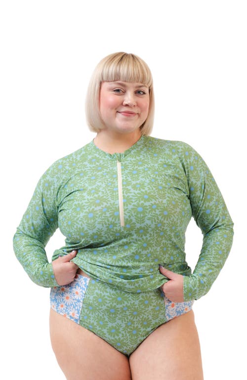 Shop Lime Ricki Swimwear High-waist Bottom In Daisy Patch