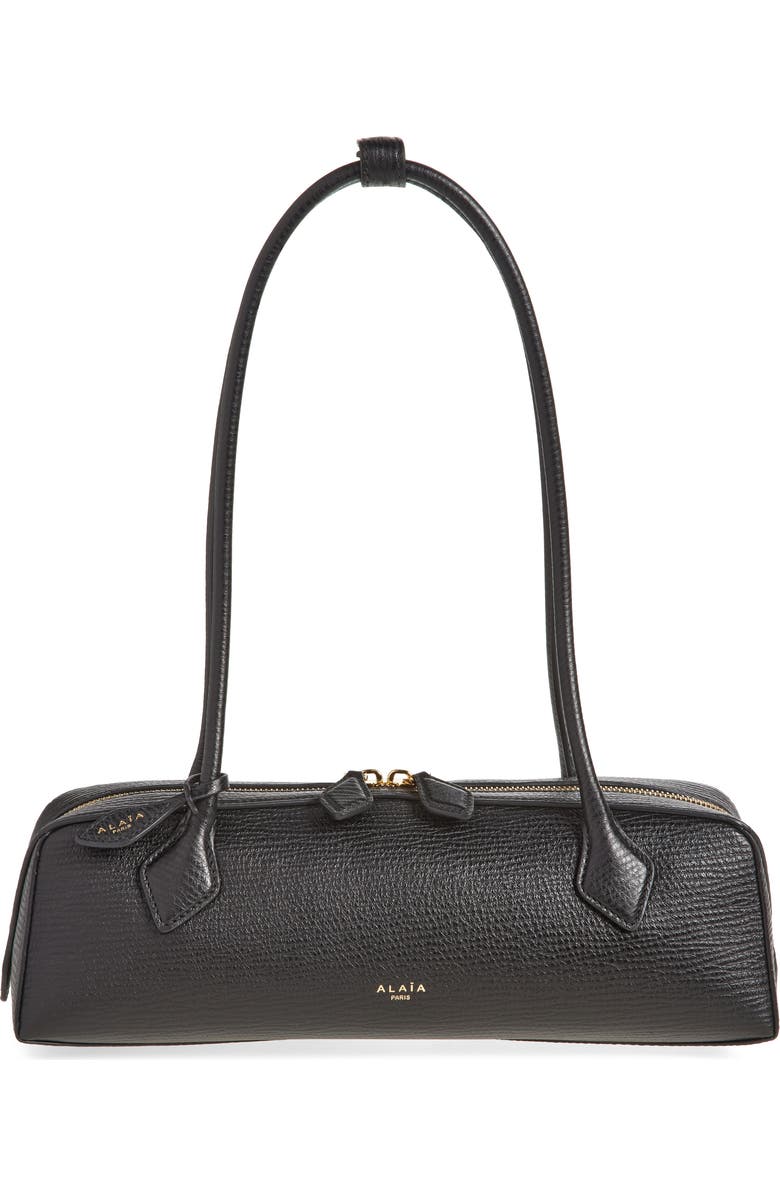 Alaïa Medium Le Teckel East/West Leather Shoulder Bag, Main, color,