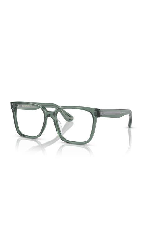 Oliver Peoples 53mm Square Optical Glasses In Green