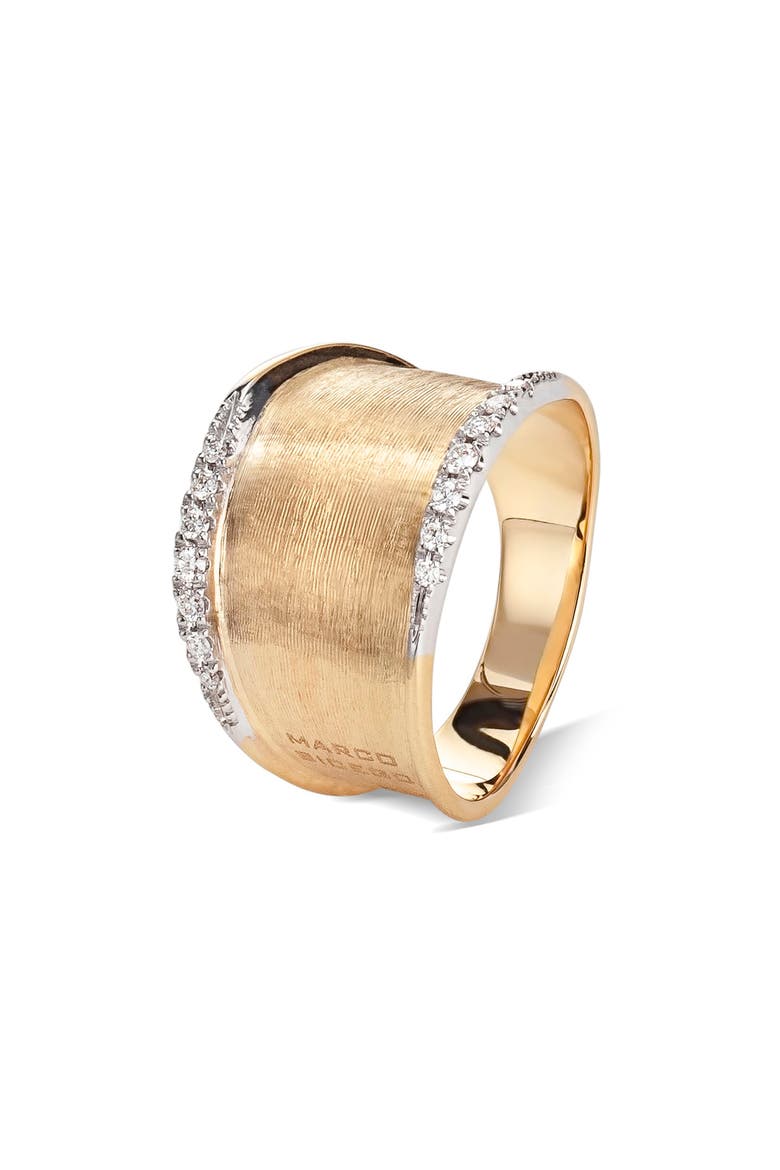 Lunaria 18K Yellow Gold & Diamond Small Ring, Main, color, YELLOW GOLD