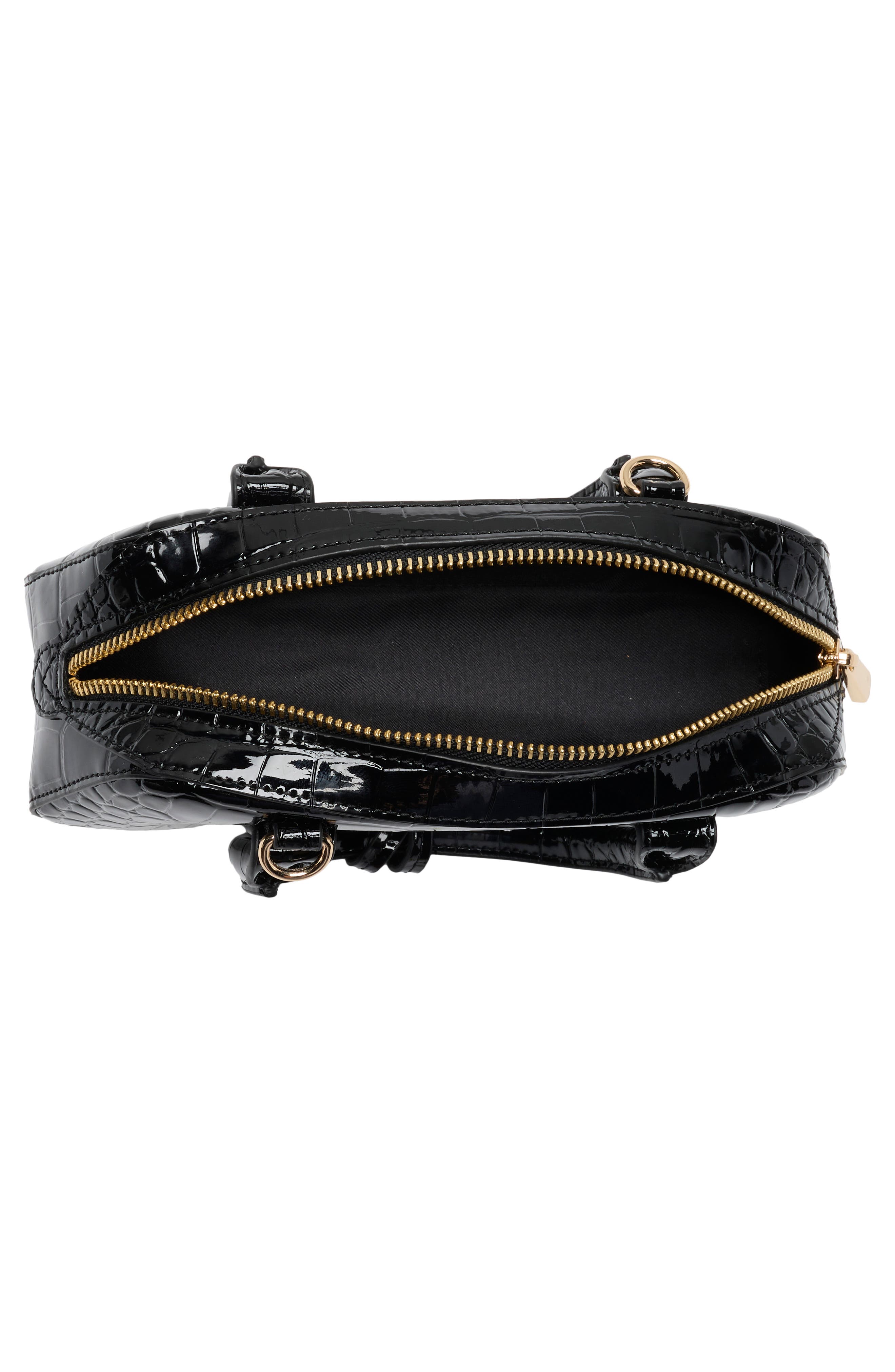 Sam Edelman Micro Nori Faux Leather Bowler Satchel, Alternate, color, Black