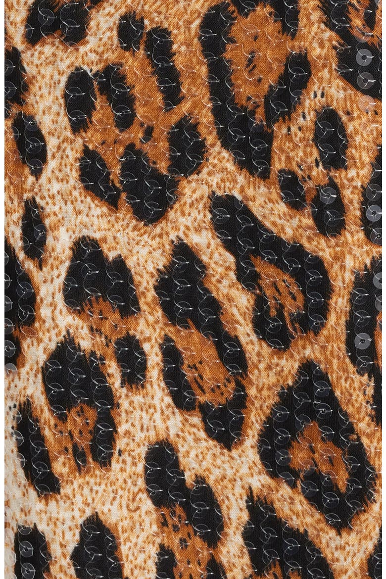 Leopard Sequin Sleeveless Shift Dress, Alternate, color, BLURRED FLOATING FLORA