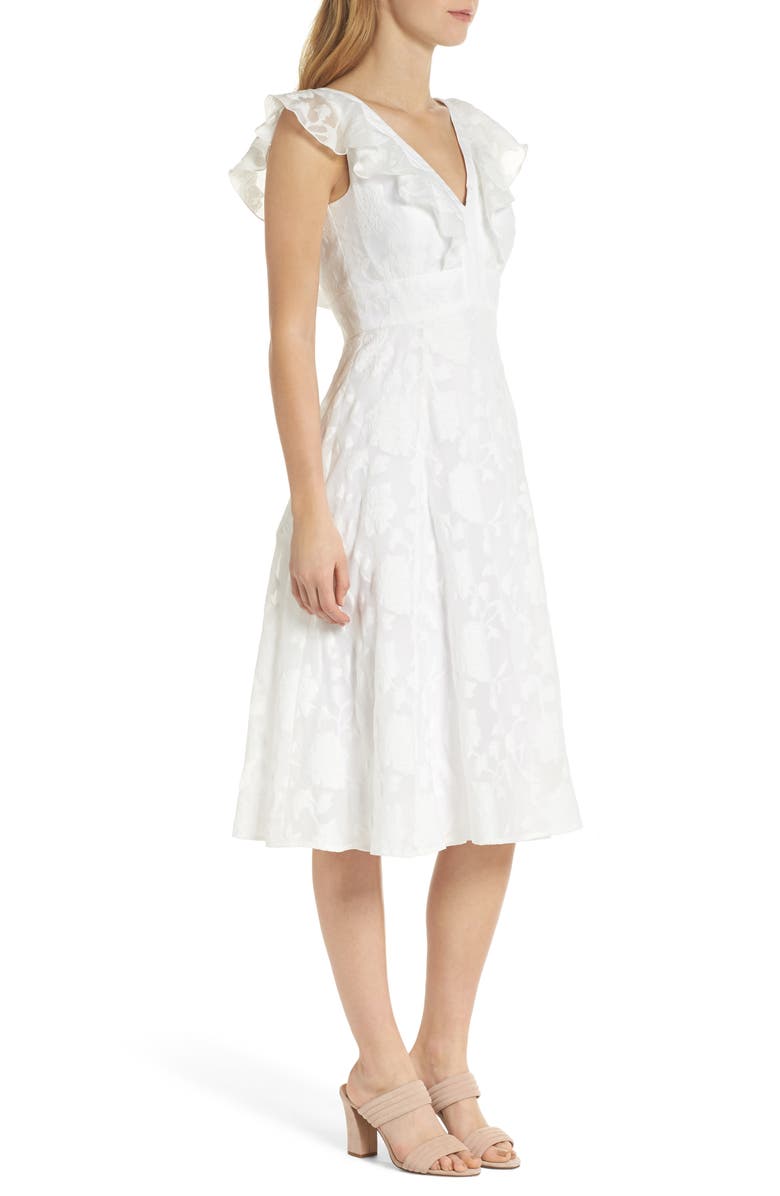 Gal Meets Glam Collection Susie Floral Organza Fit & Flare Dress, Alternate, color,