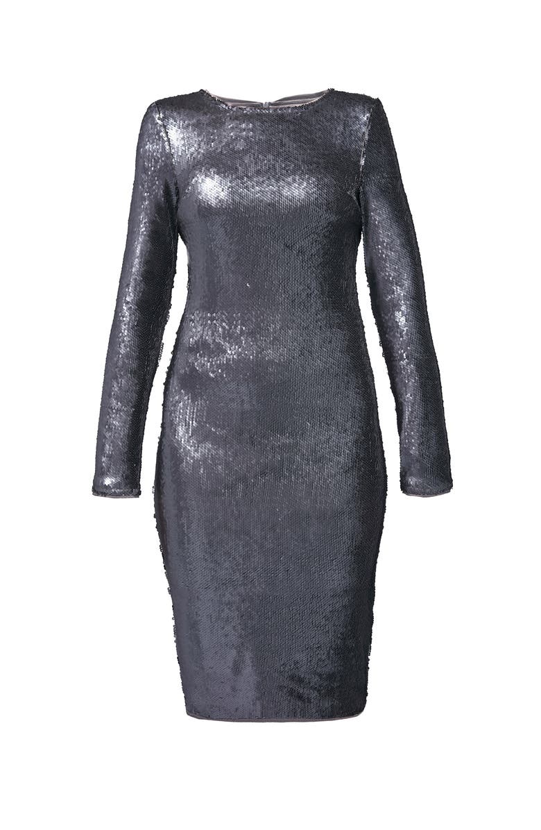 AS by DF Lullaby Sequin Dress, Alternate, color, Gunmetal Sequin
