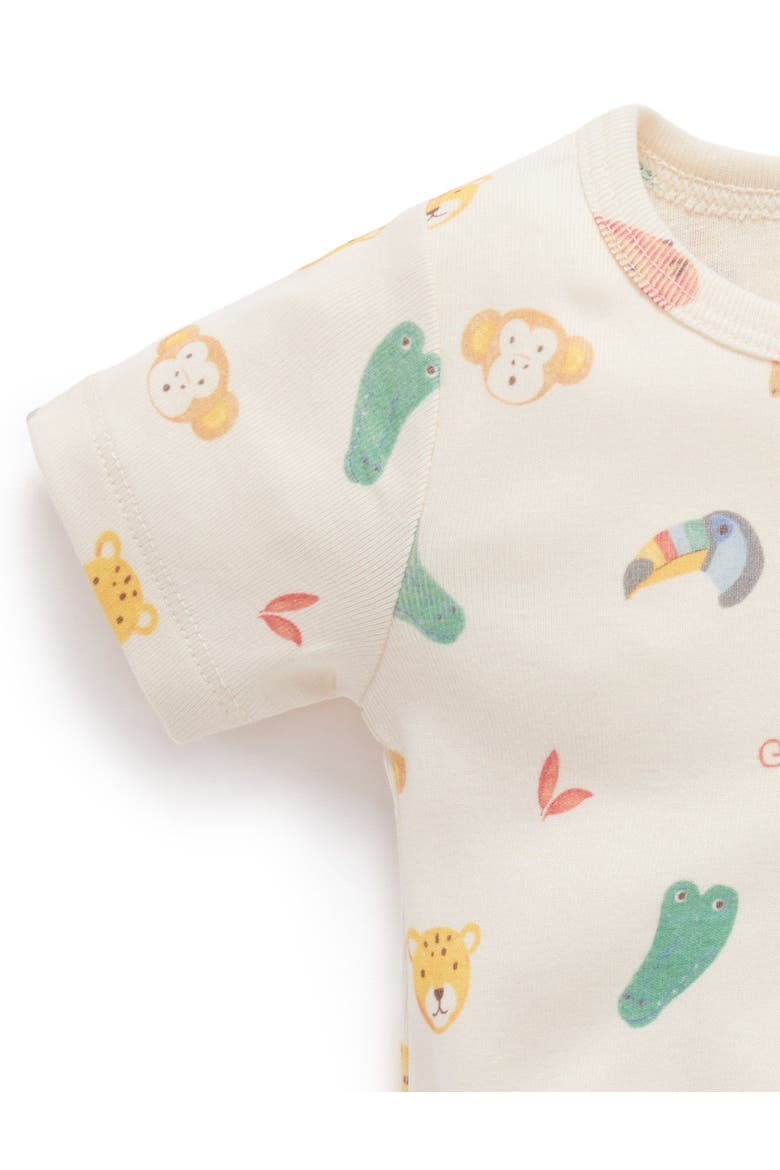 2 Pack Short Sleeve Ribbed Bodysuit Animal, Alternate, color, Fiesta Heads Print