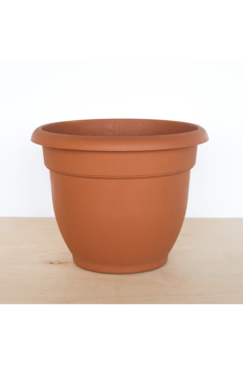 Fiskars Bloem 12 Inch Ariana Planter With Selfwatering Grid, Color Clay, Alternate, color, Brown
