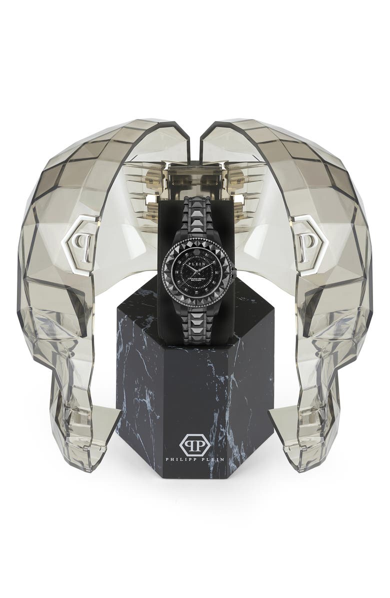 PHILIPP PLEIN Lady Rock Bracelet Strap Watch, 38mm, Alternate, color, Ip Black