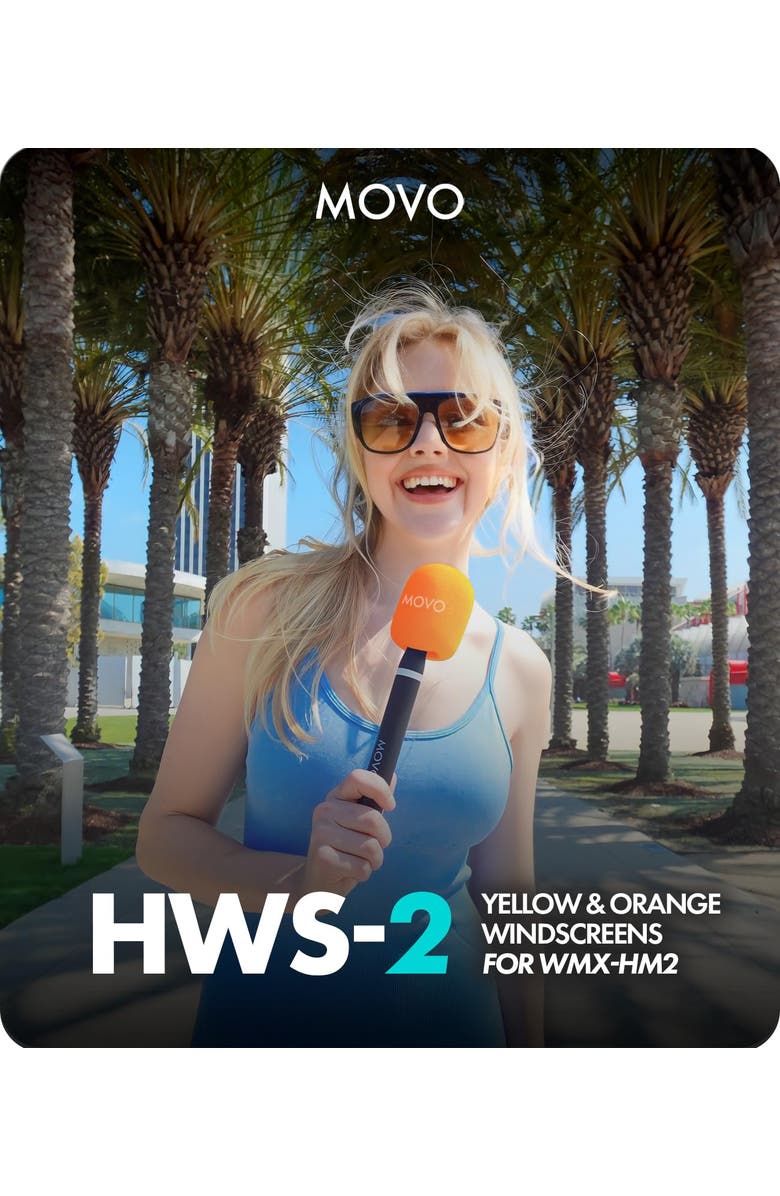 MOVO HWS-2 Colored Windscreens WMX-HM2 & Rode Interview GO, Alternate, color, Black