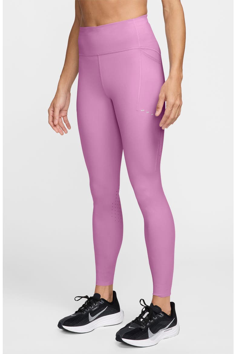 Swift High-Waisted Pocket 7/8 Running Leggings, Main, color, 503 L MAGN/REFSIL