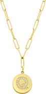 Adornia 14K Gold Plated Pavé Initial Pendant Necklace