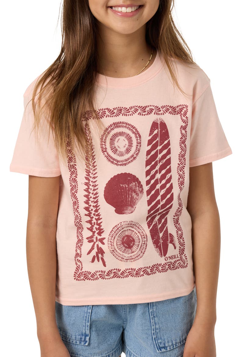 Kids' Calico Angie Graphic Tee, Alternate, color, PEACH LIGHT
