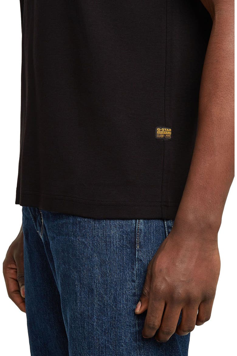 Script Organic Cotton Graphic T-Shirt, Alternate, color, DARK BLACK