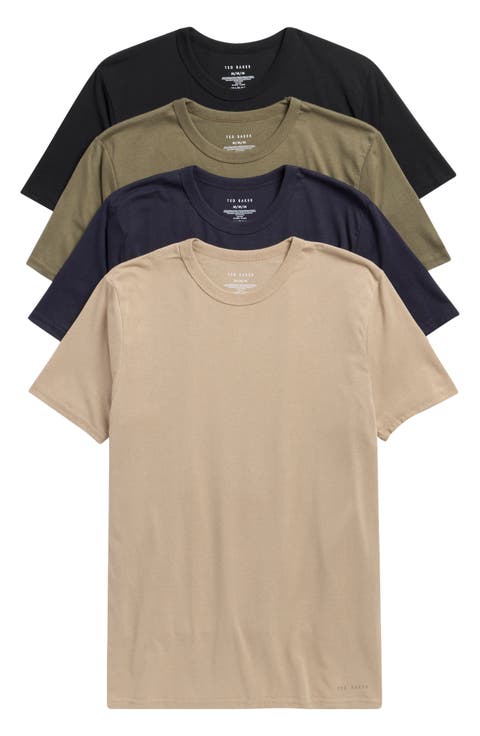 4-Pack Cotton Blend Crewneck Undershirts