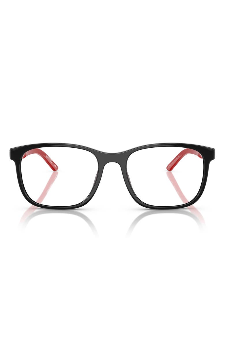 Scuderia Ferrari x Scuderia Ferrari 53mm Pillow Optical Glasses, Main, color, Black