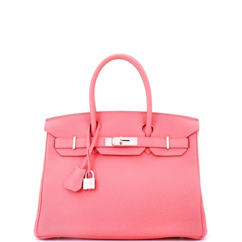 Birkin Handbag Pink Togo with Palladium Hardware 30