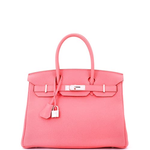 Pre-owned Hermes  Hermes Birkin Handbag Pink Togo With Palladium Hardware 30