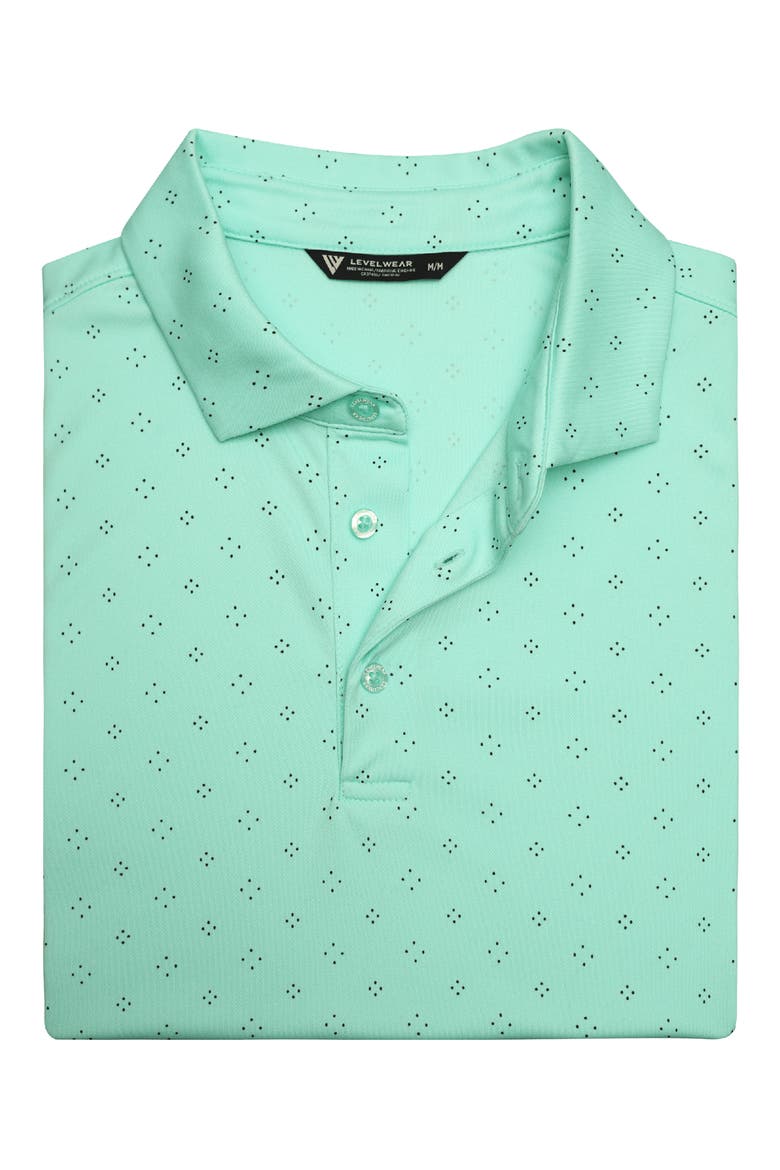 Detect Knit Polo, Alternate, color, BEACH GLASS/ CHARCOAL