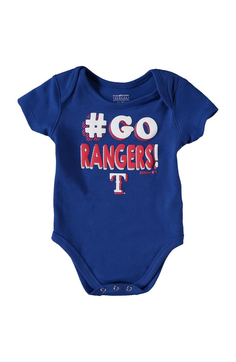 Outerstuff Infant Royal/Red/Gray Texas Rangers Born To Win 3-Pack Bodysuit Set, Alternate, color, 