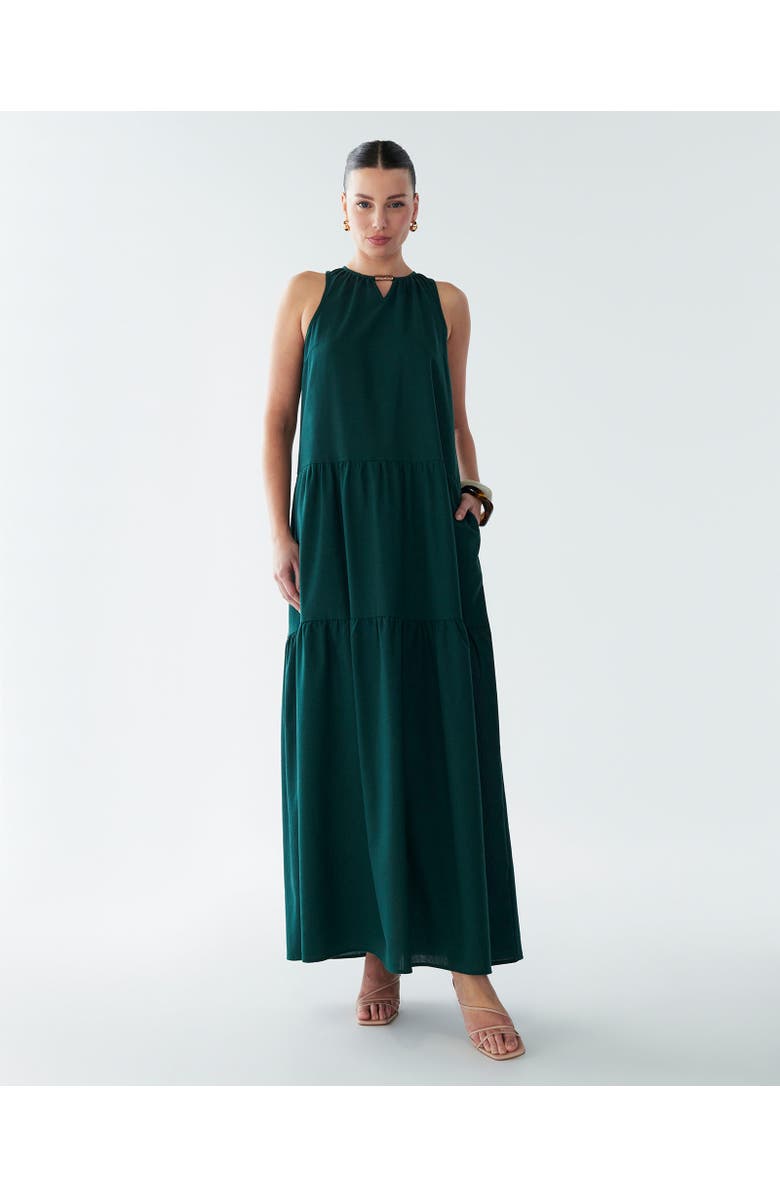 BWLDR Rain Maxi Dress, Main, color, Emerald