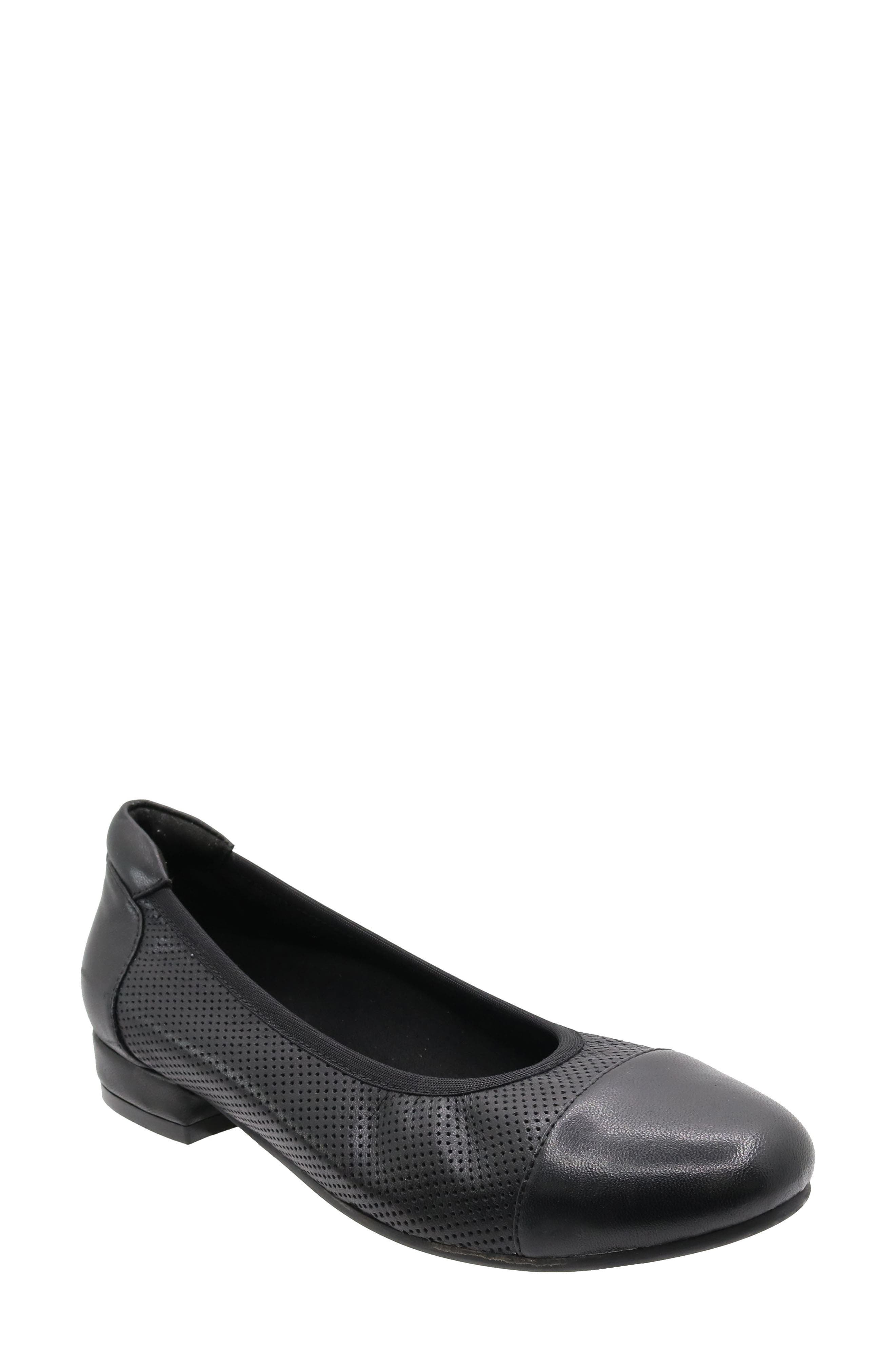 David Tate Newton Cap Toe Flat, Main, color, Black