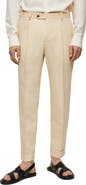 MANGO Slim Fit Linen & Cotton Pants