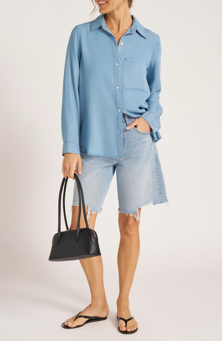 matty m. Blake Chambray Button-Up Shirt, Alternate, color, 