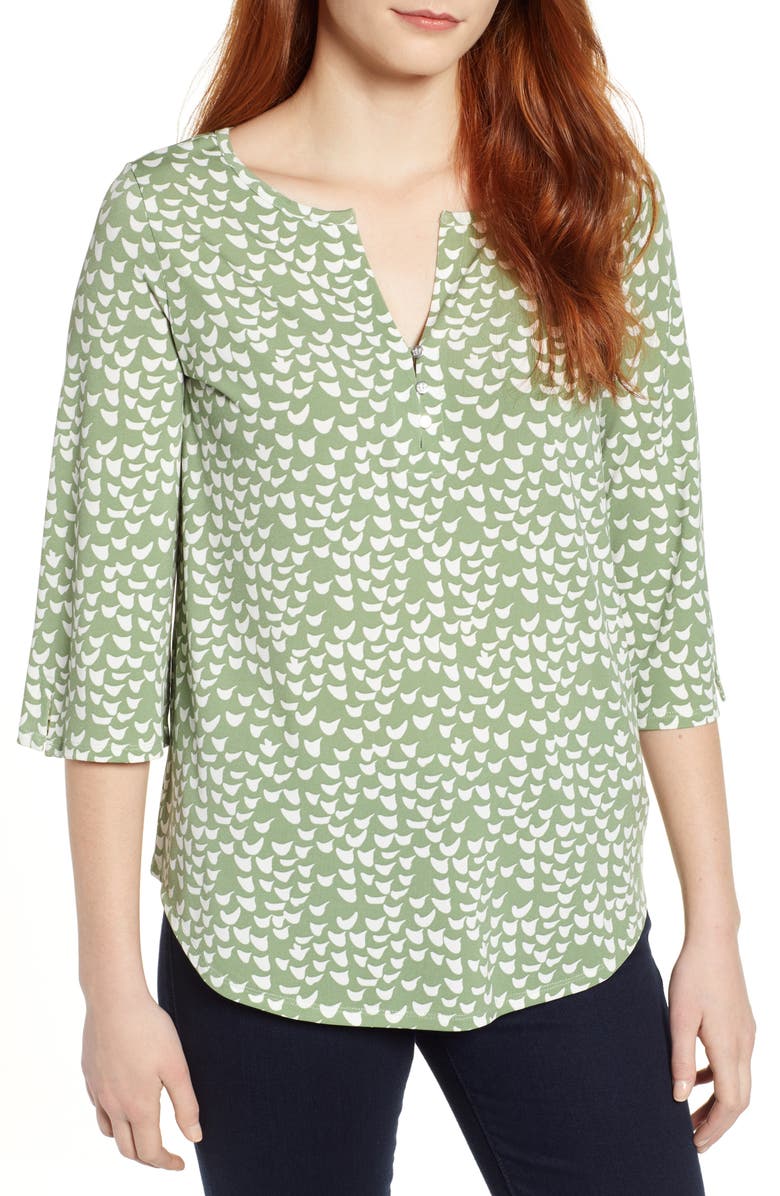 Chaus Palm Groves Split Neck Blouse, Main, color, 
