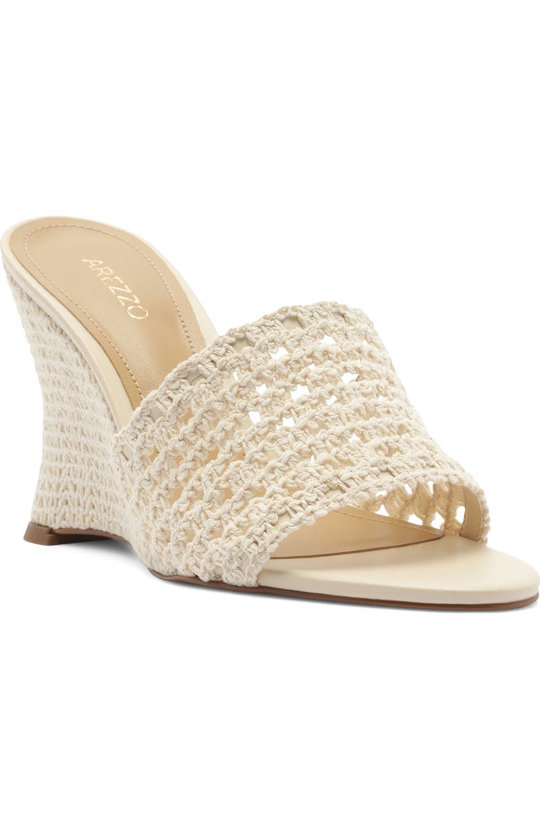 Arezzo Mary Wedge Slide Sandal, Main, color, White