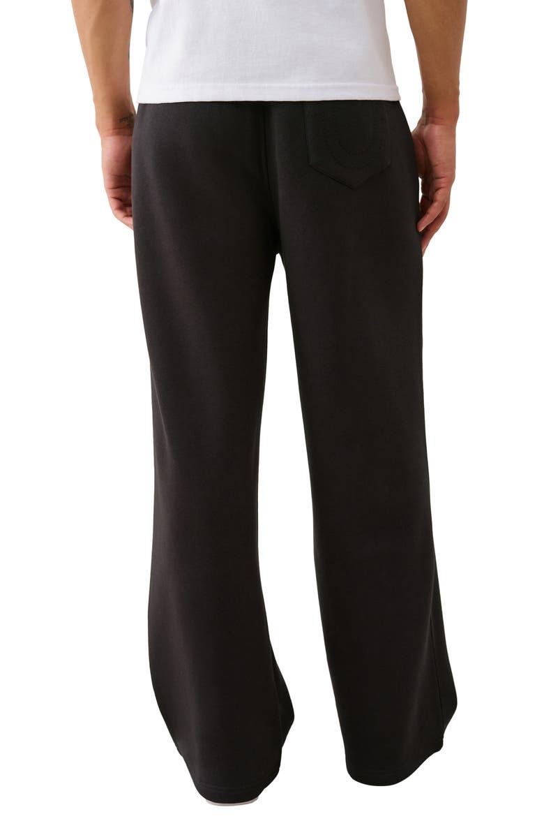 True Religion Mesh Horseshoe Sweatpants, Alternate, color, Jet Black