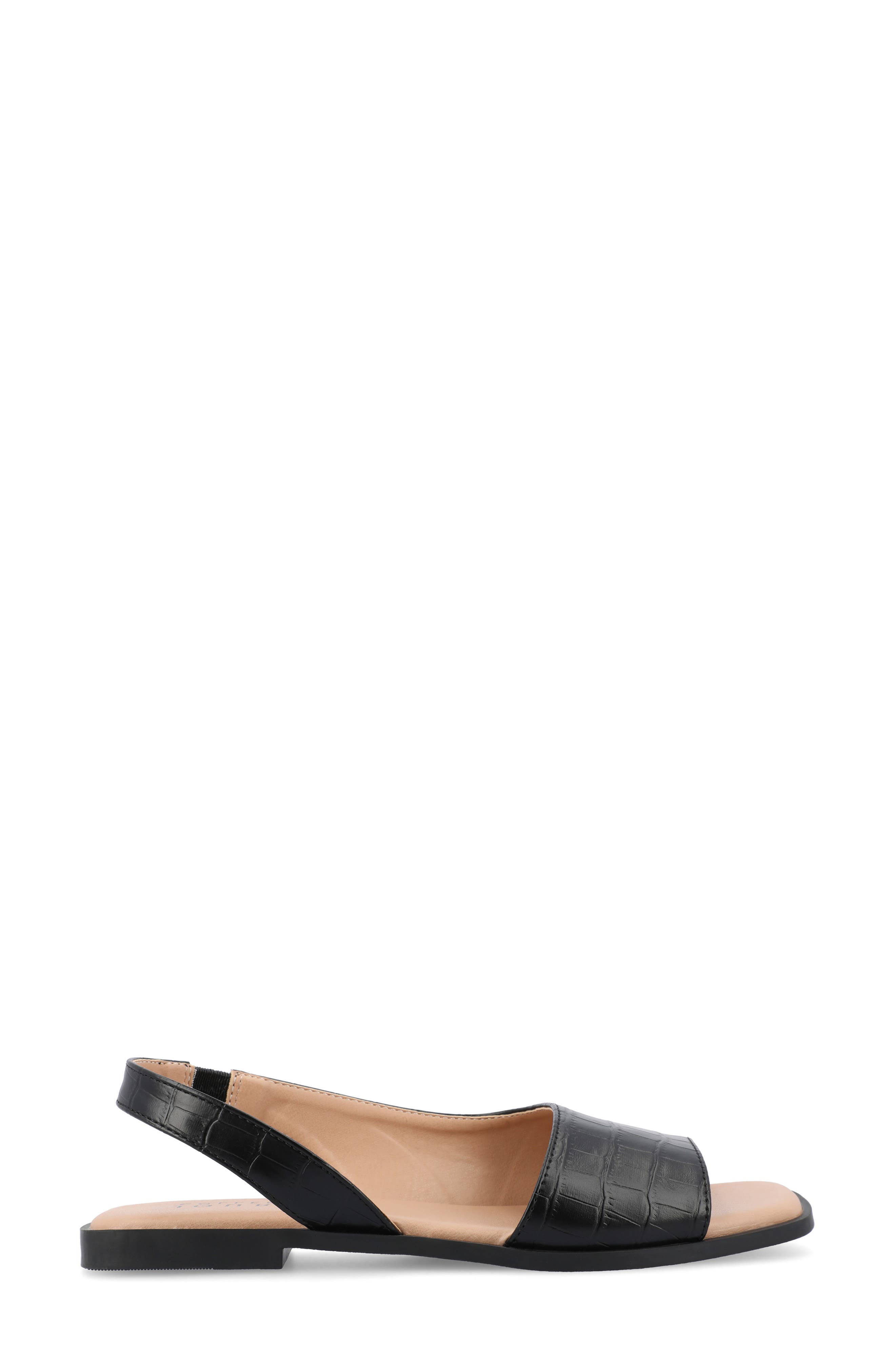 Journee Collection Brinsley Slingback Sandal, Alternate, color, Black