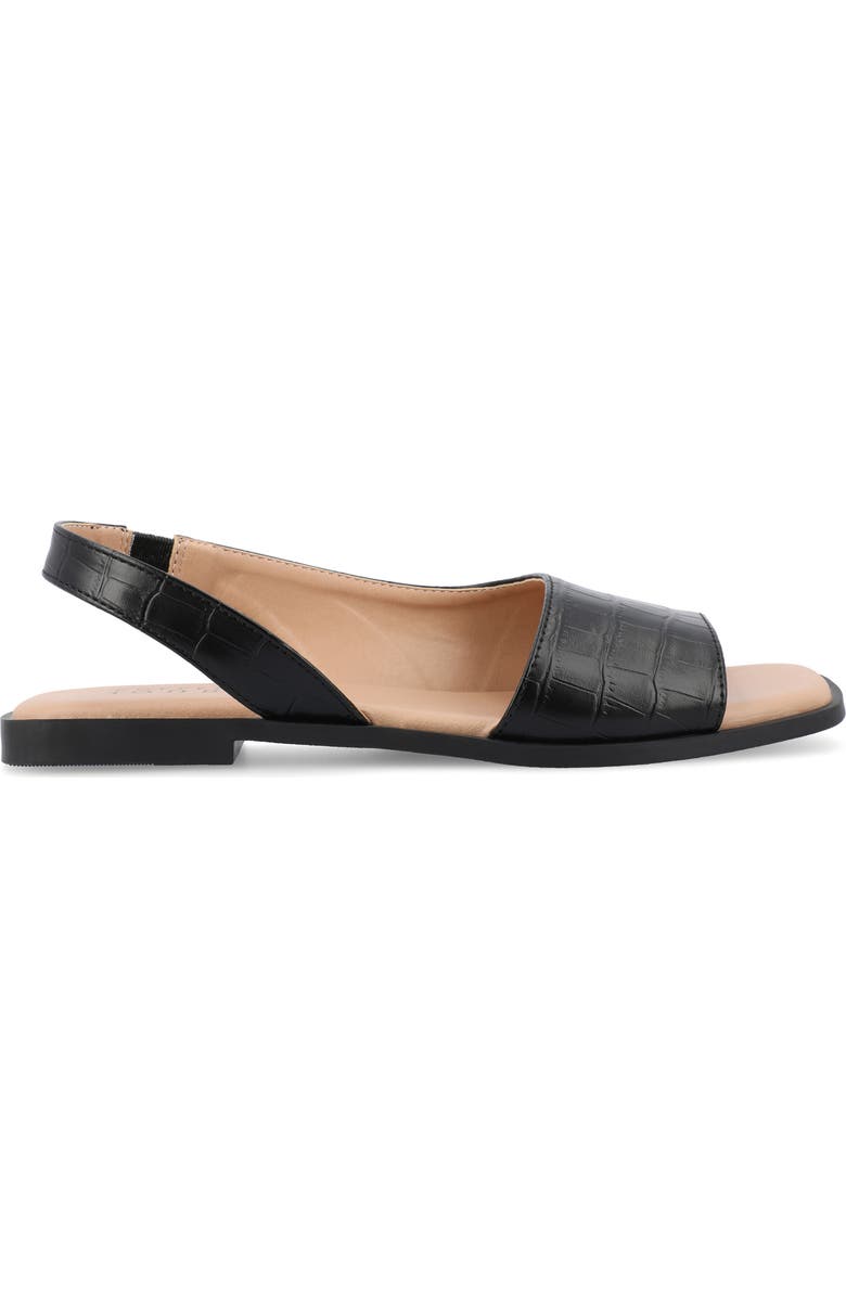Journee Collection Brinsley Slingback Sandal, Alternate, color, Black