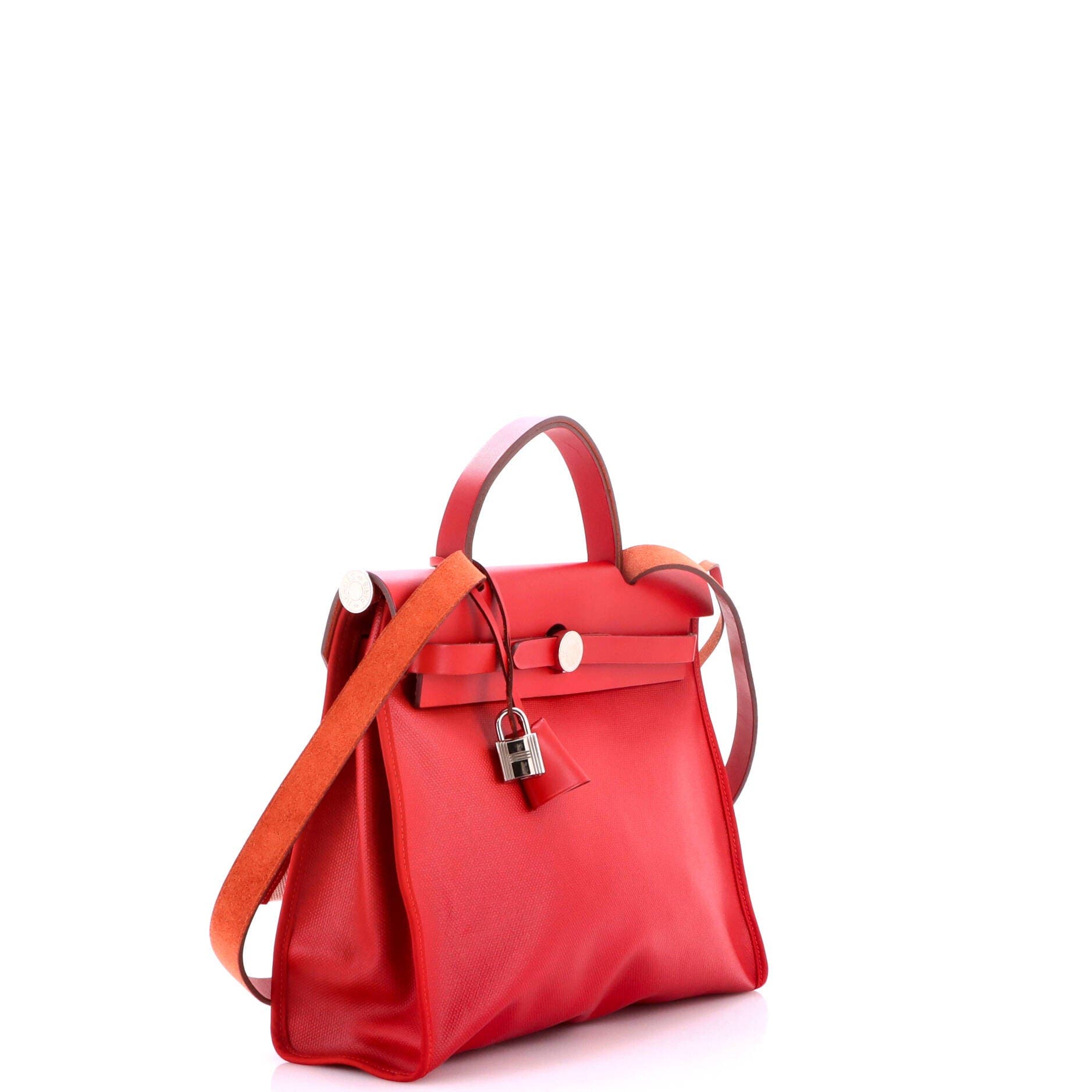 Herbag Zip Berline Vache Canvas and Leather 31, Alternate, color, Red
