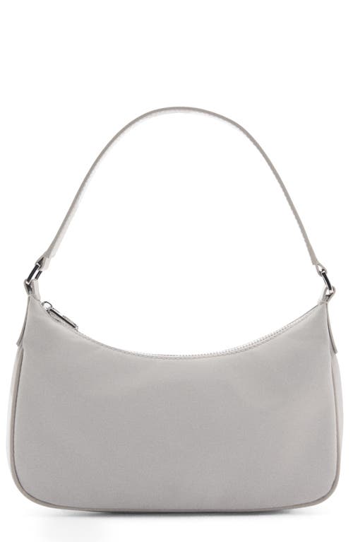 MANGO Small Nylon Shoulder Bag in Light/pastel Grey at Nordstrom