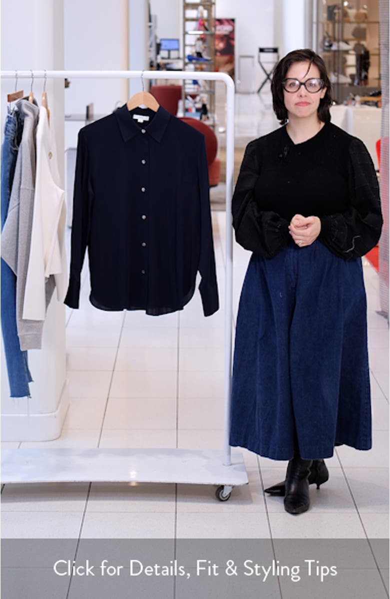 Stretch Silk Button-Up Shirt