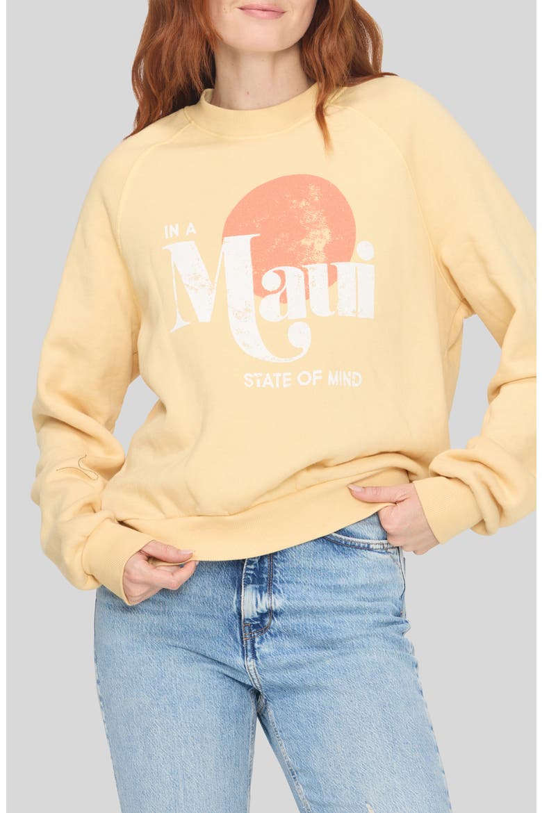 Maui State of Mind Graphic Sweatshirt, Main, color, SAHARA SUN