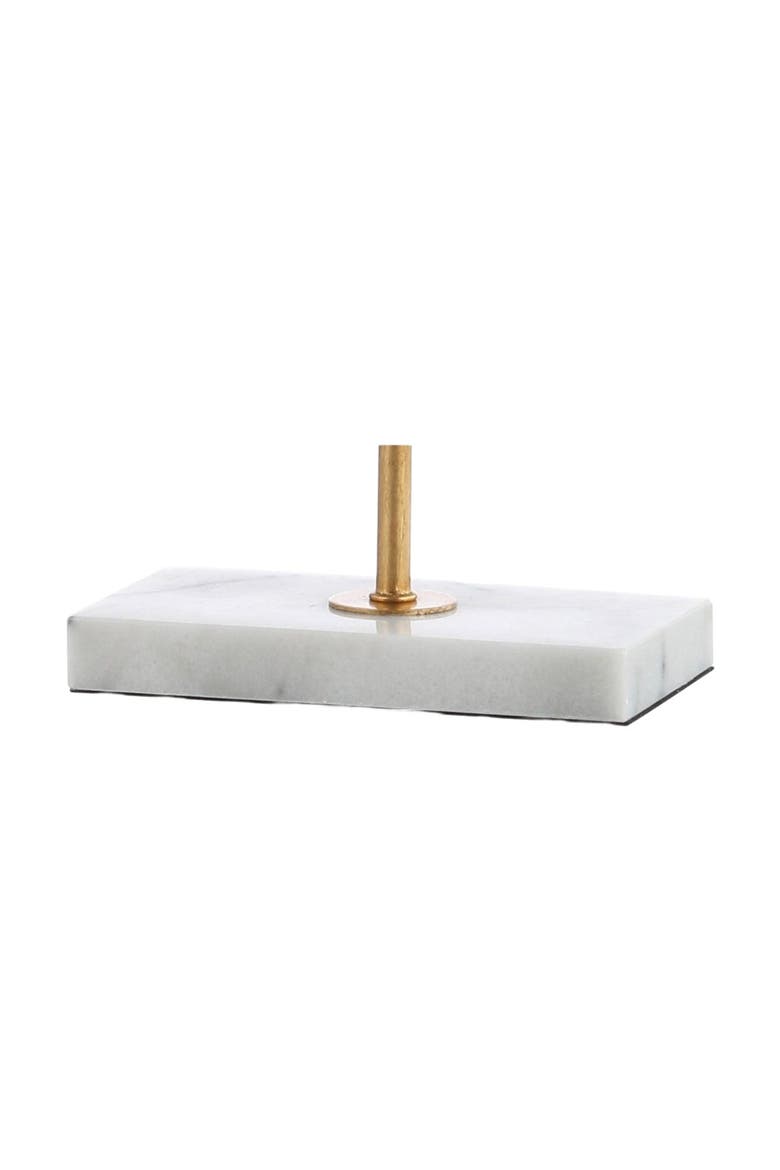 Haines 26" Modern Circle Marble/Metal LED Table Lamp, Gold, Alternate, color, Gold Leaf/White