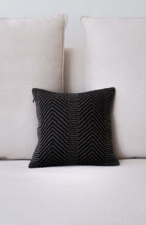 Voz Chevron Pillow Small in Pewter/black  product