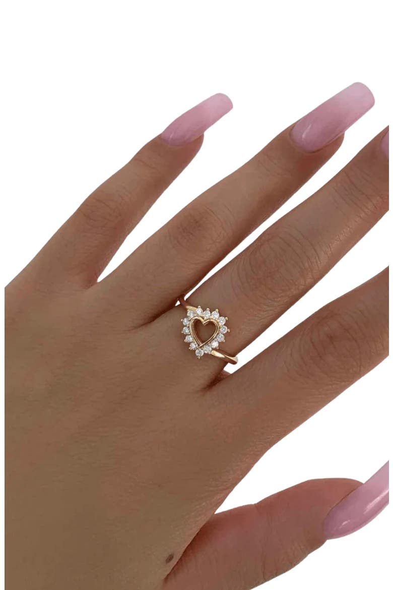 The Marie Heart Ring, Alternate, color, GOLD