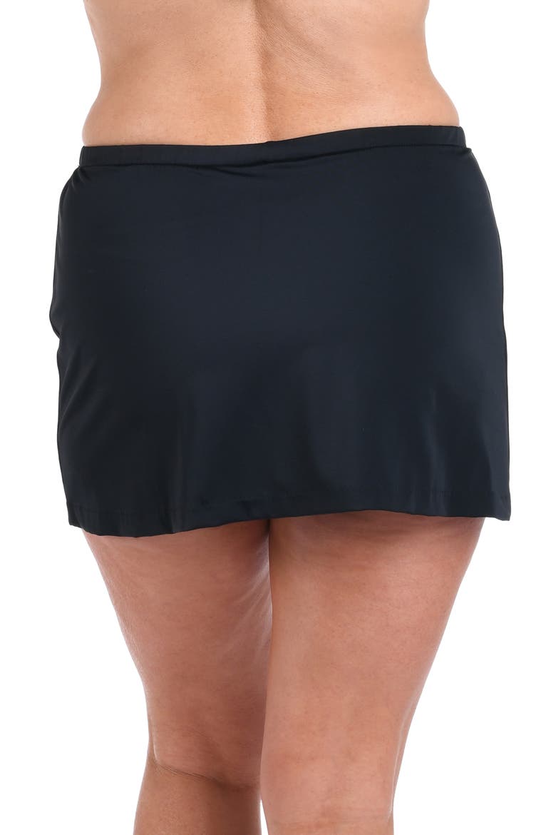 Solid Skirted Swim Bottoms, Alternate, color, BLACK