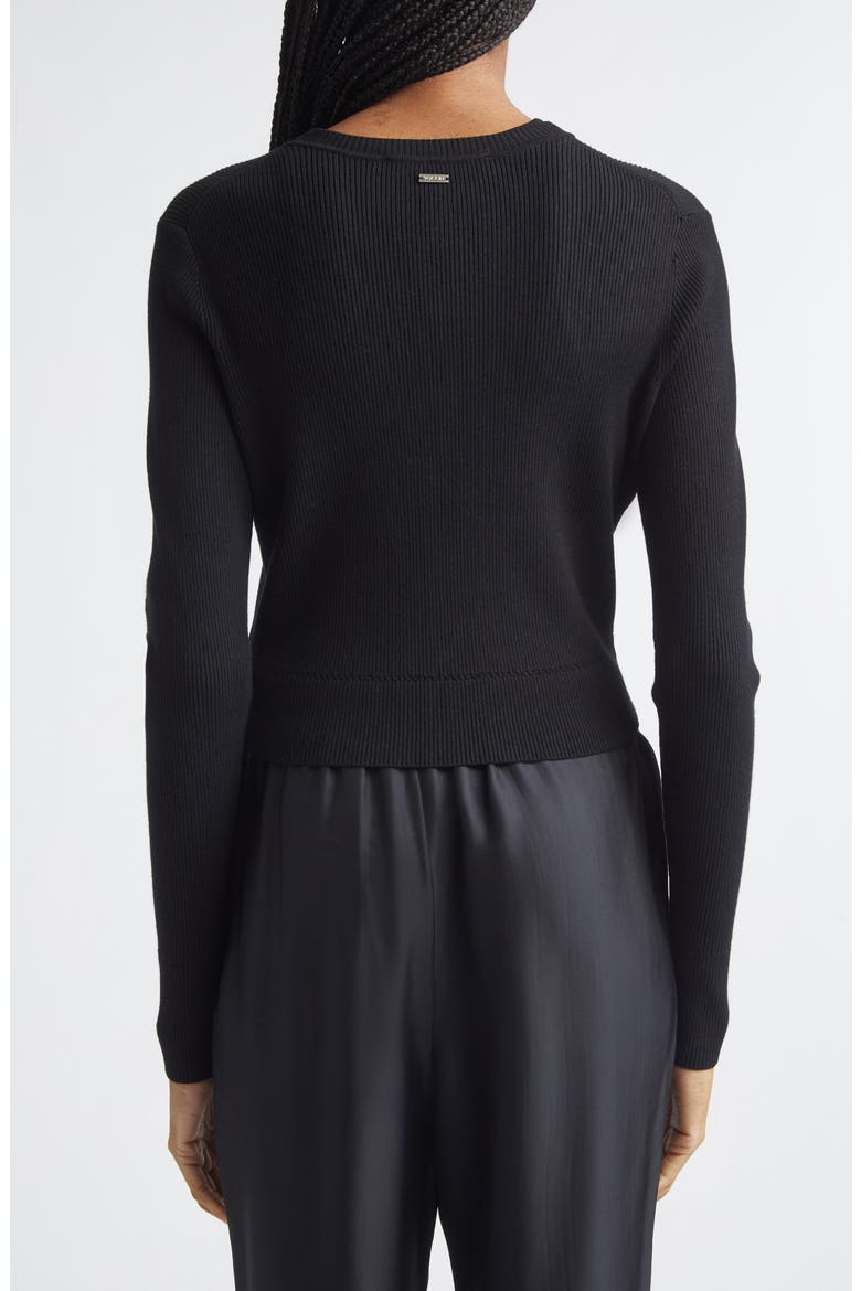 Zoe Crop Cardigan, Alternate, color, JET
