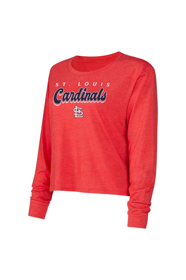 Women's Concepts Sport  Red St. Louis Cardinals Meter Knit Long Sleeve T-Shirt & Shorts Set, Alternate, color, Red
