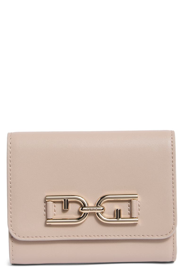 Meti Leather Trifold Wallet, Main, color, DALIA F